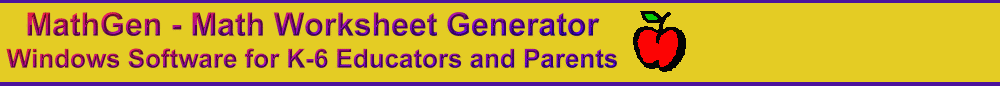 MathGen - Kindergarten Math Worksheets