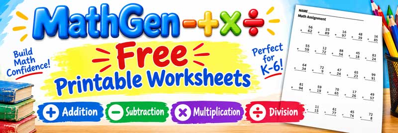 Free Printable Math Worksheets