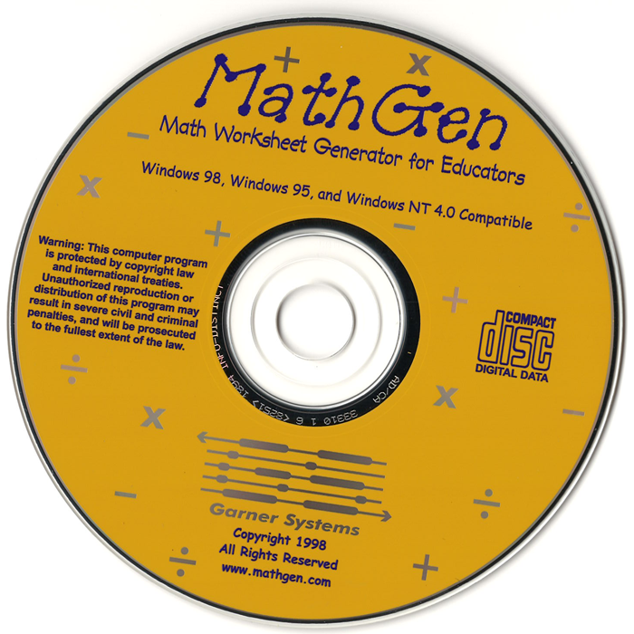 MathGen for Windows CD 1998